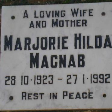 MACNAB Marjorie Hilda 1923-1992