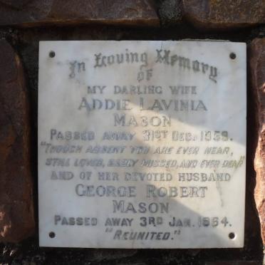 MASON George Robert -1964 &amp; Addie Lavinia -1959