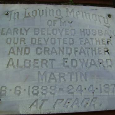 MARTIN Albert Edward 1899-1979