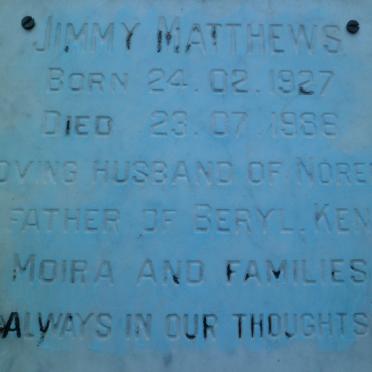 MATTHEWS Jimmy 1927-1986