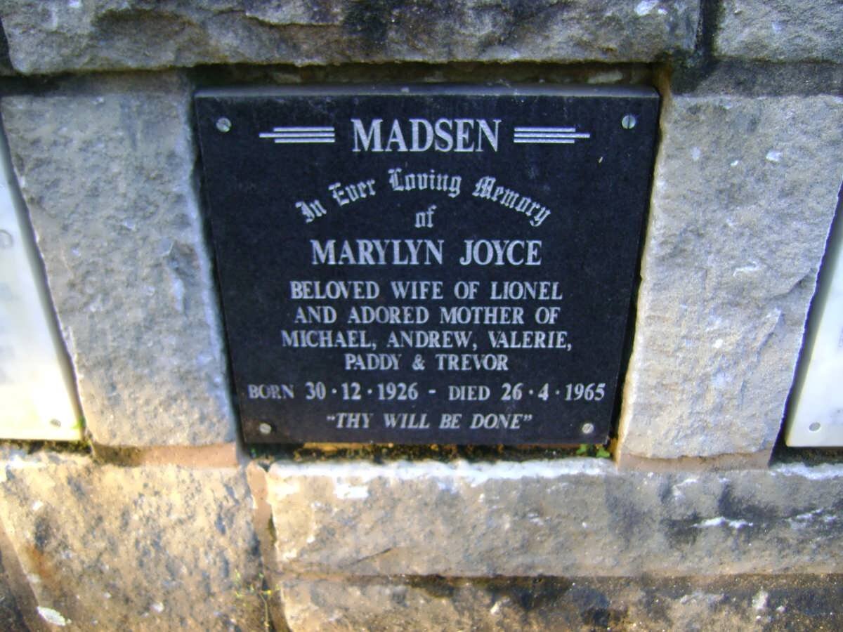 MADSEN Marylyn Joyce 1926-1965