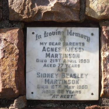 MARTINSON Sidney Beasley -1958 &amp; Agnes -1958