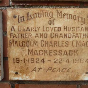 MACKESSACK Malcolm Charles 1924-1984
