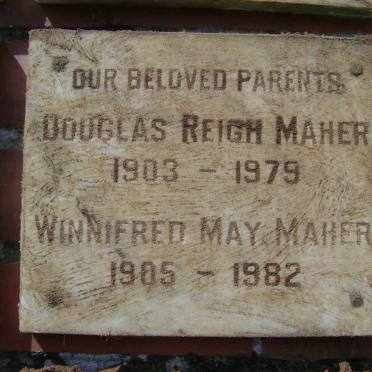 MAHER Douglas Reigh 1903-1979 &amp; Winnifred May 1905-1982