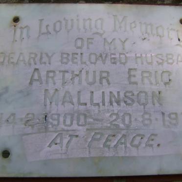 MALLINSON Arthur Eric 1900-1979