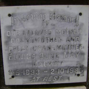 MACKAY Eunice Olive May 1893-1983