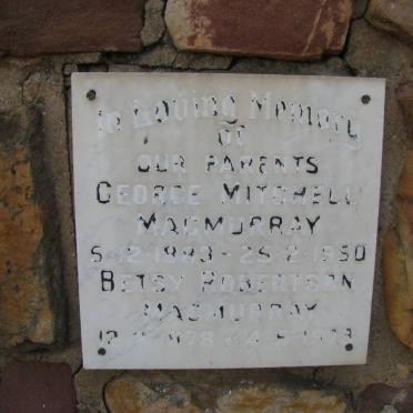 MACMURRAY George Mitchell 1883-1950 &amp; Betsy Robertson 1878-1979