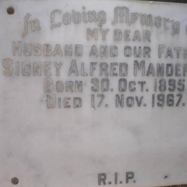 MANDERSON Sidney Alfred 1895-1967