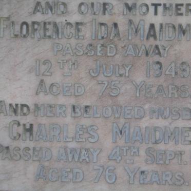 MAIDMENT Charles -1952 &amp; Florence -1949