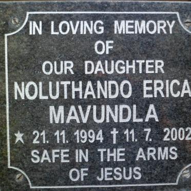 MAVUNDLA Noluthando Erica 1994-2002