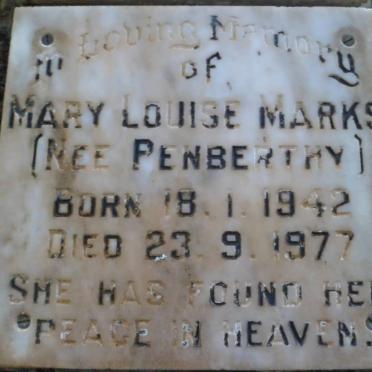 MARKS Mary Louise nee PENBERTHY 1942-1977
