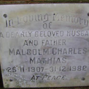 MATHIAS Malcolm Charles 1907-1982