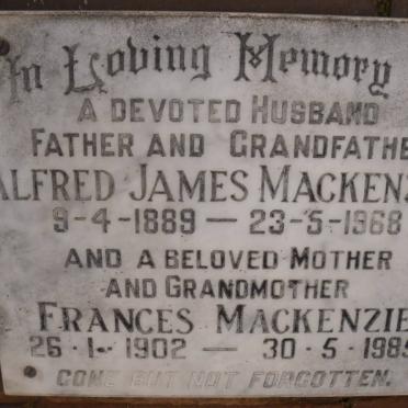 MACKENZIE Alfred James 1889-1968 &amp; Francis 1902-1985