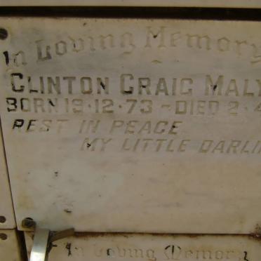 MALYON Clinton Craig 1973-1974