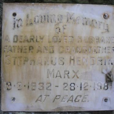 MARX Stephanus Hendrik 1932-1981