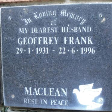 MACLEAN Geoffrey Frank 1931-1996