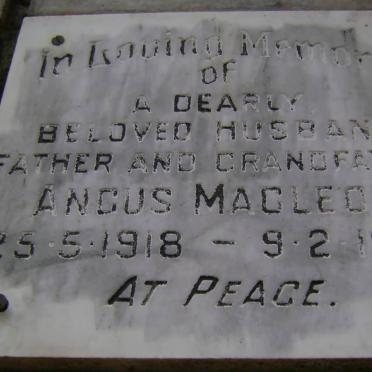 MACLEOD Angus 1918-1984