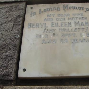 MANNING Beryl Eileen nee WALLETT -1968