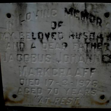MARKGRAAFF Jacobus Johannes -1976