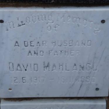 MAHLANGU David 1917-1990