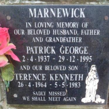 MARNEWICK Patrick George 1937-1995 :: MARNEWICK Terence Kenneth 1964-1983
