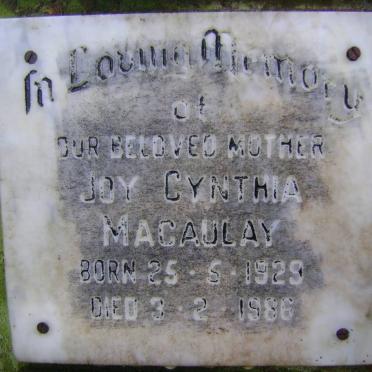 MACAULAY Joy Cynthia 1929-1986
