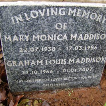 MADDISON Mary Monica 1938-1986 :: MADDISON Graham Louis 1966-2007