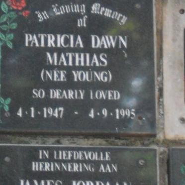 MATHIAS Patricia Dawn nee YOUNG 1947-1995