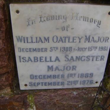 MAJOR William Oatley 1888-1961 &amp; Isabella Sangster 1889-1976