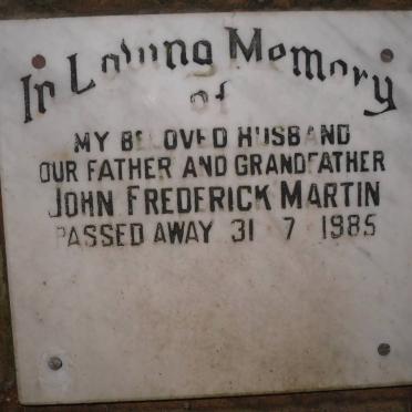 MARTIN John Frederick -1985