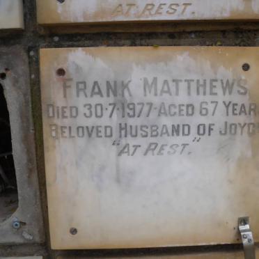 MATTHEWS Frank -1977