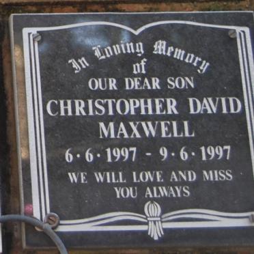 MAXWELL Christopher David 1997-1997