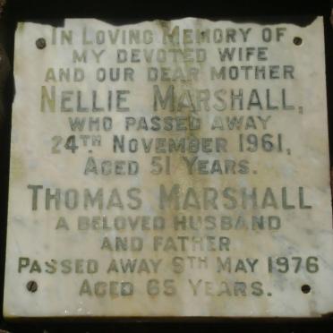 MARSHALL Thomas -1976 &amp; Nellie -1961