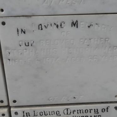 MARX Stephanus Hendrik -1974