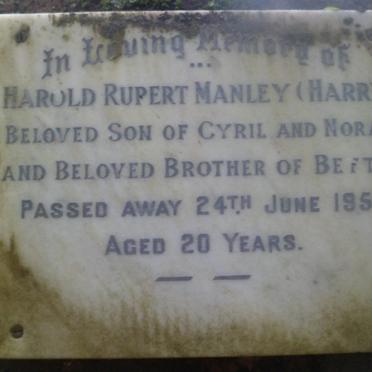 MANLEY Harold Rupert -1956