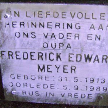 MEYER Frederick Edward 1913-1989