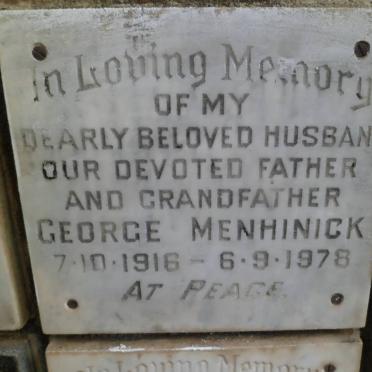 MENHINICK George 1916-1978