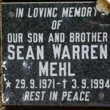 MEHL Sean Warren 1971-1994