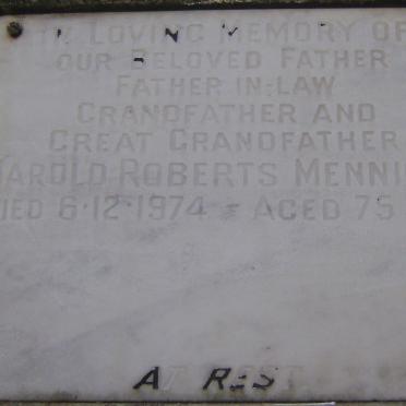 MENNICKE Harold Roberts -1974