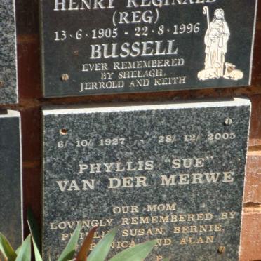 MERWE Phyllis, van der 1927-2005