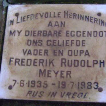 MEYER Frederik Rudolph 1935-1983