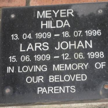 MEYER Lars Johan 1909-1998 &amp; Hilda 1909-1996