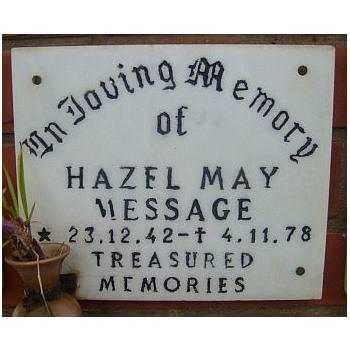 MESSAGE Hazel May 1942-1978