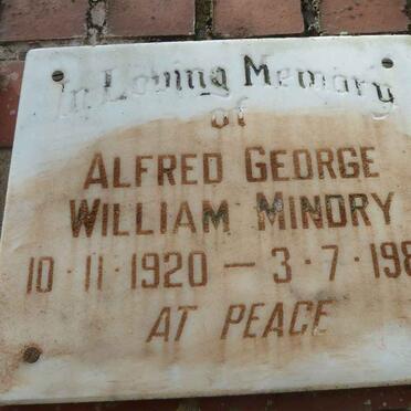 MINDRY Alfred George William 1920-1985