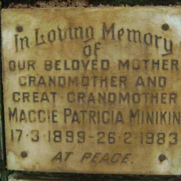MINIKIN Maggie Patricia 1899-1983