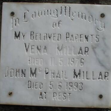 MILLAR John McPhail -1993 &amp; Vena -1976