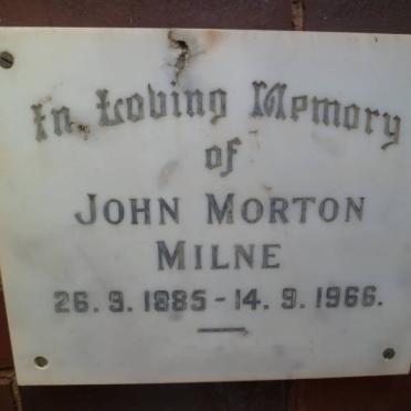 MILNE John Morton 1885-1966