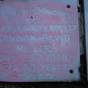 MILLER Gordon David -1978