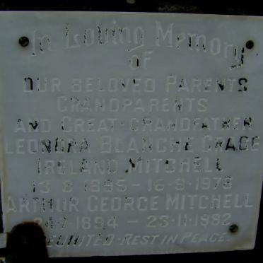 MITCHELL Arthur George 1894-1982 &amp; Leonora Blanche Grace Ireland 1895-1976