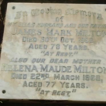 MILTON James Mark -1958 &amp; Helena Maude -1968